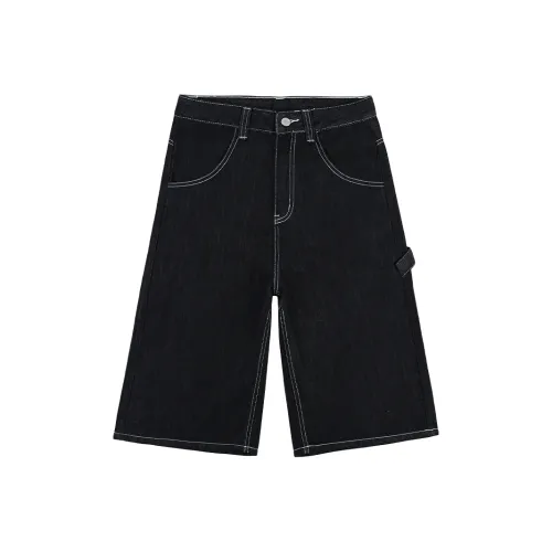 SHIJI Джинсовые шорты Женские Черный Золотой