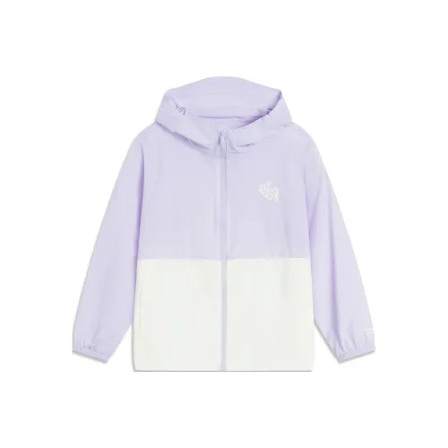 LINING YOUNG Детский Топ Sports Life Collection Светлый Сиреневый Фиолетовый And Milky Белый Детский