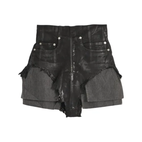 RICK OWENS RO Джинсовые шорты Женские Черные