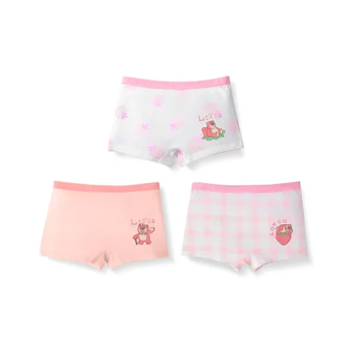 Дисней 3 PIECES Набор Большой Клубничный + Большой Сетка + Светло-розовый Kids Трусы