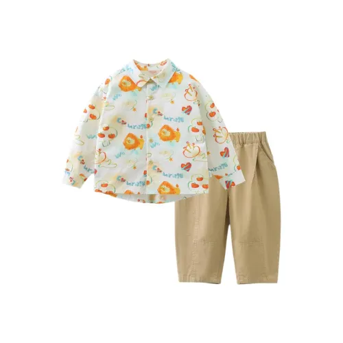 CICIIBEAR Комплект рубашек Matching Облачный белый для детей 3-7 лет