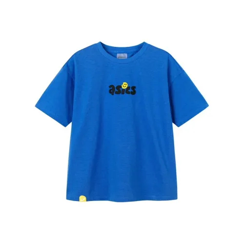 Asics x RUN T Рубашка Japanese style light trend 8850 Кляйн-синий Дети 3-7 лет