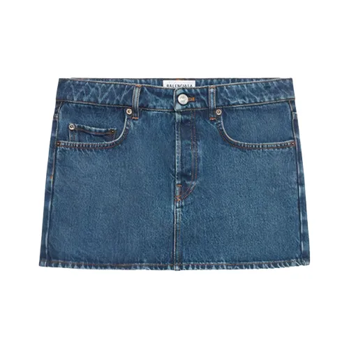 Balenciaga Джинсовые короткие юбки Обычный крой Женские Синий