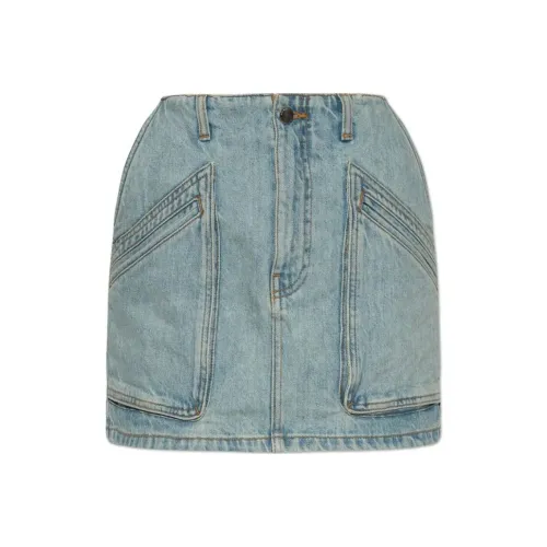AMIRI Джинсовые короткие юбки Женские Синие