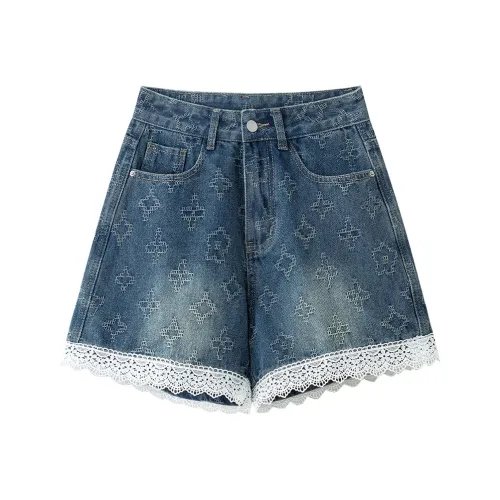 ABBY GODDESS Джинсовые шорты Женские Blue
