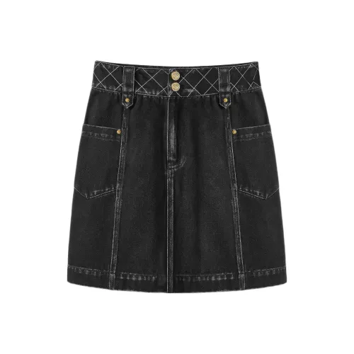 Karl Lagerfeld Джинсовые короткие юбки Женские Черный