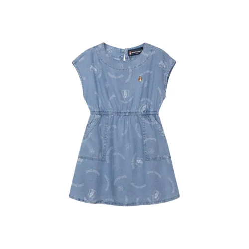 Hush Puppies x Michigan Платье SS25 Синий деним Дети Возраст 3-7 лет