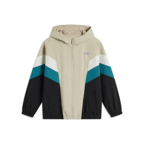 LINING YOUNG Детский топ Sports Life Collection Кашемир Серый Черный Misty Белый