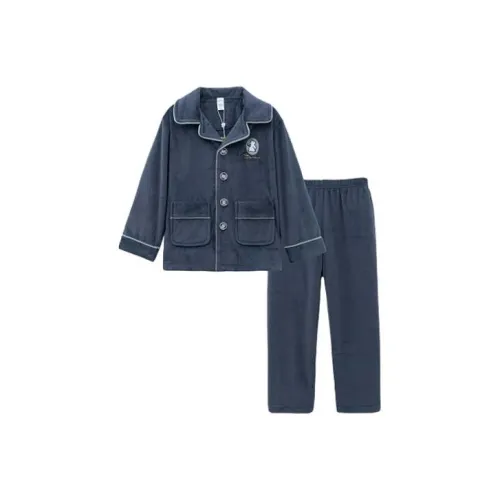 Purr Cow Пижама Комплект Темно-Серый Синий Детский