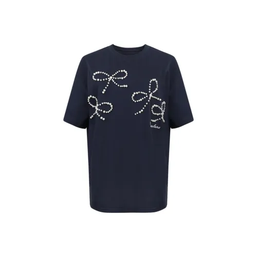 PEASLUNA Темно-синие Женские футболки