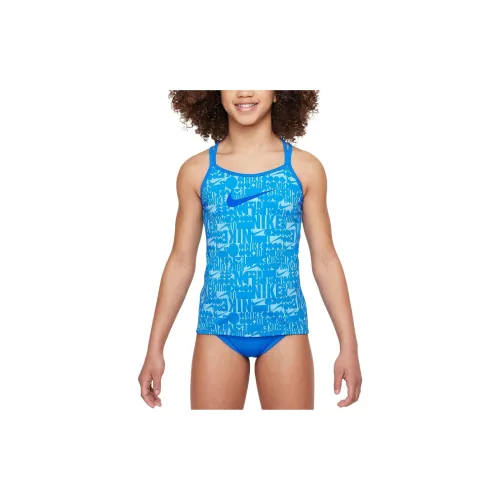 Nike T Спина Tankini Комплект Детский Купальник Детский Кине-синий Цвет