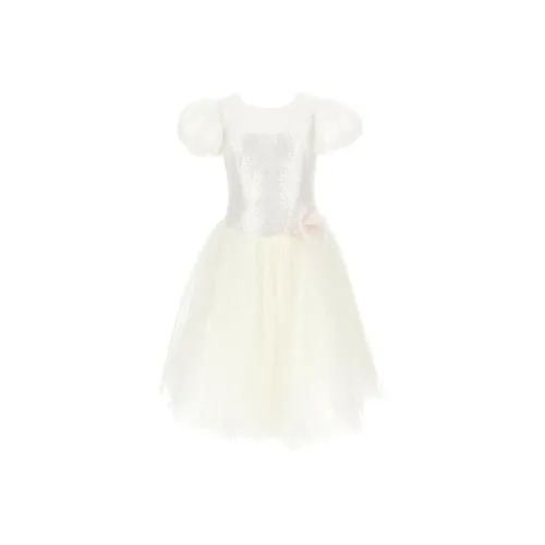 MONNALISA Платье Кремово-белое Детское