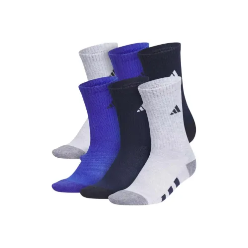 Adidas 6 пар носков для детей: белый + белый + темно-синий + темно-синий + черный + черный
