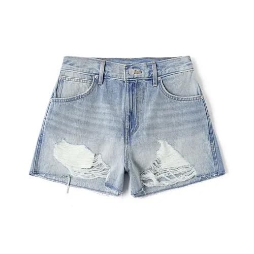 Lee Светло-синие Женские Джинсовые Шорты