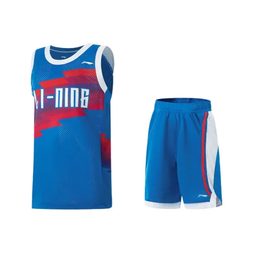 LINING YOUNG Повседневная спортивная одежда Баскетбол 2 предмета комплект Темно-синий Подростки
