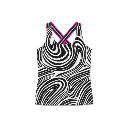 FILA Галстук Breaker Sport Жилеты Женские Черный белый 019