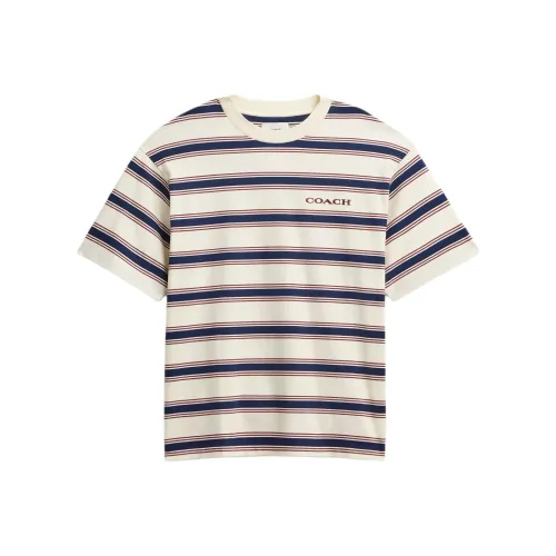 COACH SS25 T-Shirt Унисекс Кремовый Многоцветный
