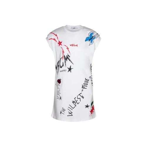 MSGM Белые Платья для Детей