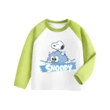 [Реглан с длинным рукавом] Белый & Зеленый & Nubi & Монстр