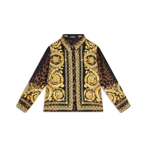 VERSACE FW24 Рубашка Золото Многоцветный Детский