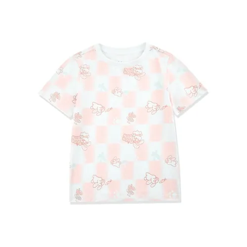 QIAODAN T-рубашка Oriole розовая с принтом по всей поверхности для детей 3-7 лет