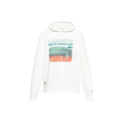 Толстовка Club LACOSTE Collaboration Rolland Garros Мужская Белая