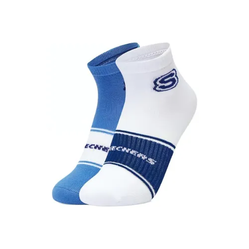 Skechers 2 пары Ярко-белый / Тихий Синий / 030J Kids носки