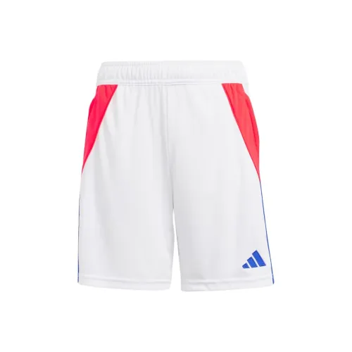 Adidas Tiro 24 Шорты Подростки Белый Ярко-синий Солнечно-красный