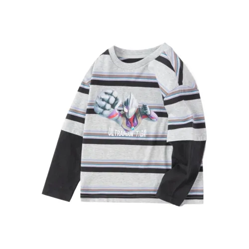 Balabala x Ultraman Совместное издание T-рубашка FW24 Серый тон Для детей 3-7 лет