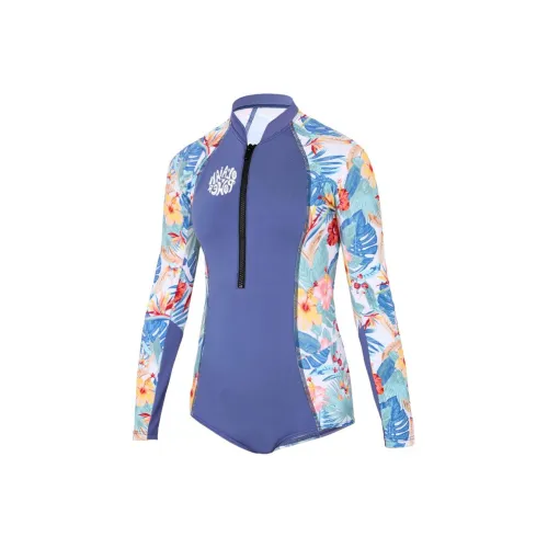 DECATHLON x STORM OLAIAN Облегающий Детский Купальник Летний Подростковый Белый Серый Сланцевый Синий Белый