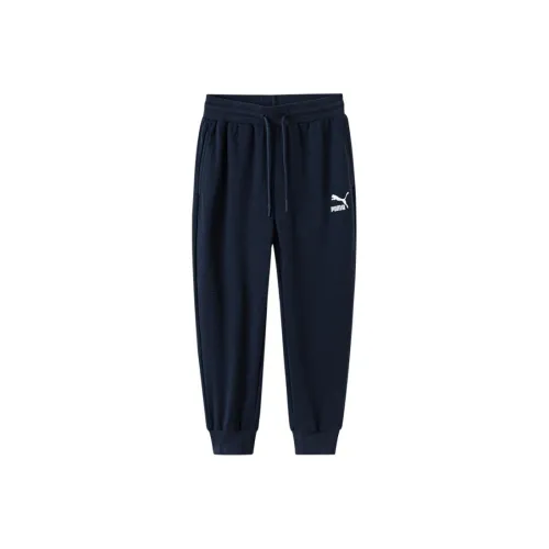 PUMA Вязаные тренировочные штаны фиолетово-синие