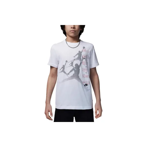 Jordan Air Джордан 5Jumpman T Рубашка SS25 Белый Подростки