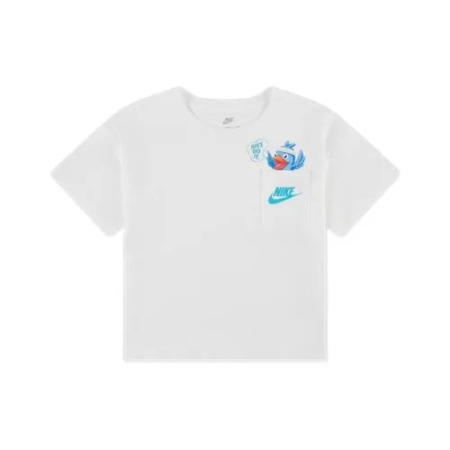NIKE Парусный белый Детские дошкольные футболки T
