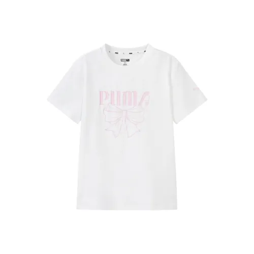 PUMA Sportstyle Series T-рубашка SS25 Pearl White 10201 для детей 3-7 лет