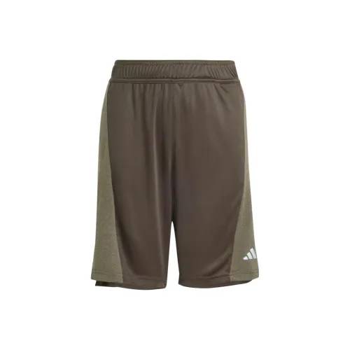 Adidas AEROREADY Шорты Дети 3-7 лет Shadow Оливковый TENT Зеленый Отражающий Серебряный