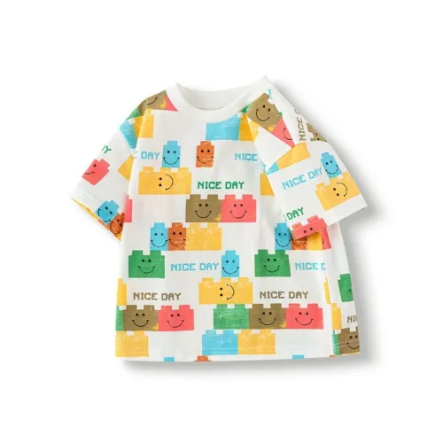 BALABALA T-рубашка SS25 Белый кофейный тон 00315 для младенцев и малышей