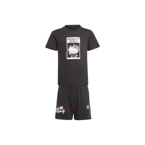 Adidas Originals x Hello Kitty Повседневная Спортивная Одежда Черная Детская