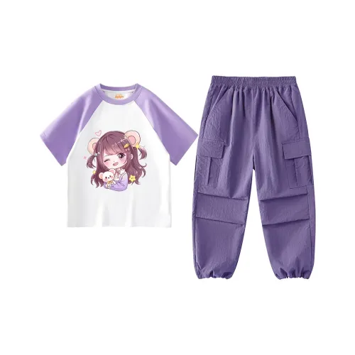 BALENO JUNIOR Повседневная спортивная одежда 2 предмета комплект белый и фиолетовый для детей 3-7 лет