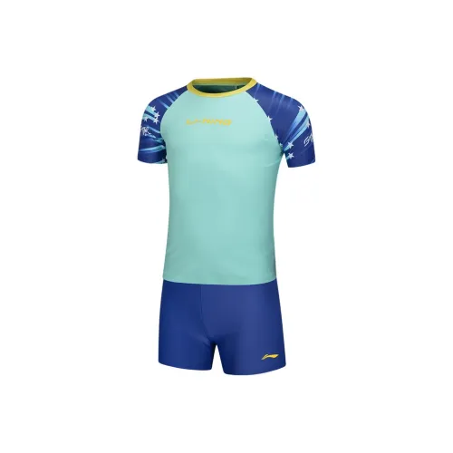 LINING YOUNG Детский купальник Флуоресцентный Ледяной Синий Малыш