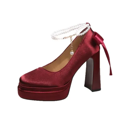 Dawei's House Грубый каблук Высокие каблуки Женские Набор в подарочной коробке