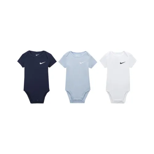 Комбинезон Nike для малыша 0-9 месяцев 3 шт. боди 3 шт. морской синий + светло-синий + белый для младенцев и малышей