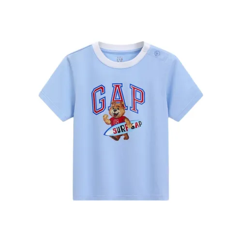 GAP совместный бренд Логотип Медведь Детский комплект Круглый вырез Короткий рукав Т-рубашка Детская