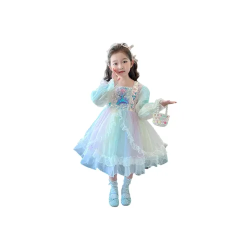 Aisina Платье Радужное для детей 3-7 лет