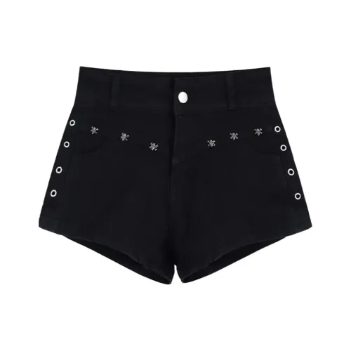 MO VOICE Джинсовые шорты Женские Черные