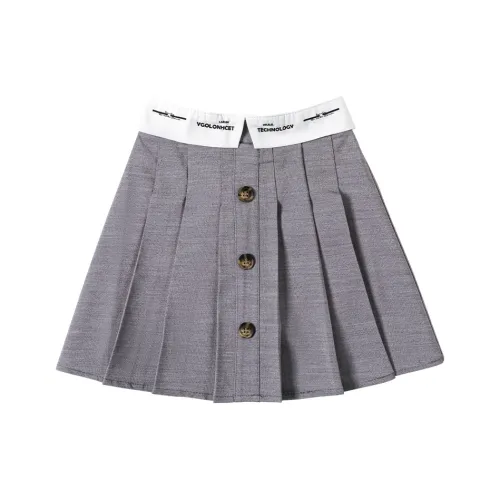 Youyou 1 Point Другой Отер Умеренный Юбка Лето Подростки Серый