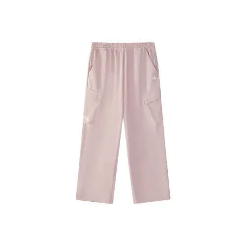 Подростки FILA KIDS Вязаные Тренировочные Брюки Дымчатый Фиолетовый Лотосовый Корень Пудра