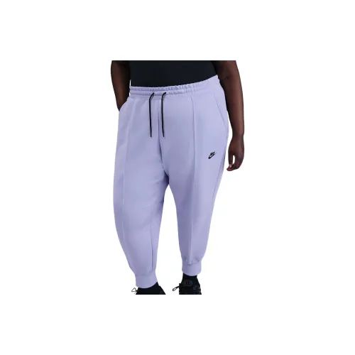 Nike Sportswear Tech Fleece SS25 Спортивные брюки Женские Светло-фиолетовый Ледяной Черный