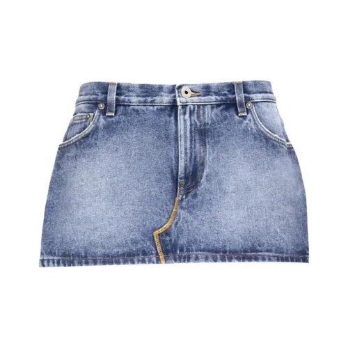 Jean Paul Gaultier Джинсовые короткие юбки Женские Синие