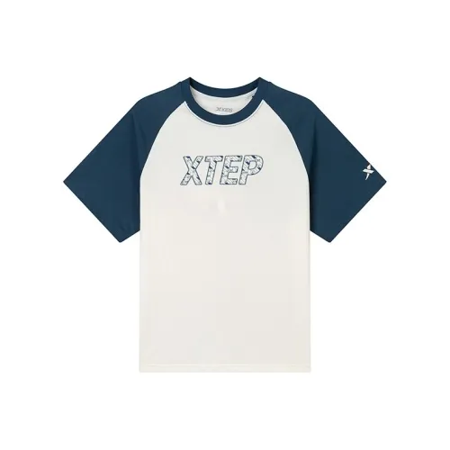 XTEP T-рубашка SS25 Элегантная Белая Подростки