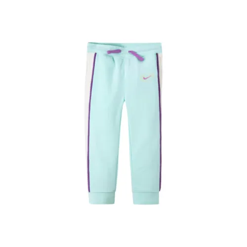 Детские 3-7 лет Nike Вязаные тренировочные штаны Туманный зеленый